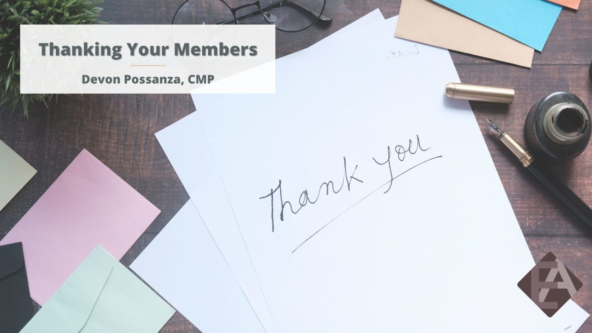 Thanking Your Members